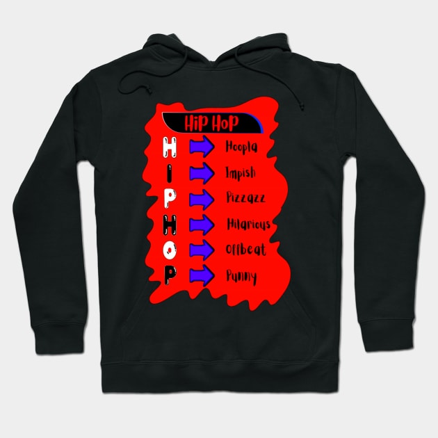 Hip Hop Vibes: Music, Humor, Style Hoodie by Giggle Galaxy Creations